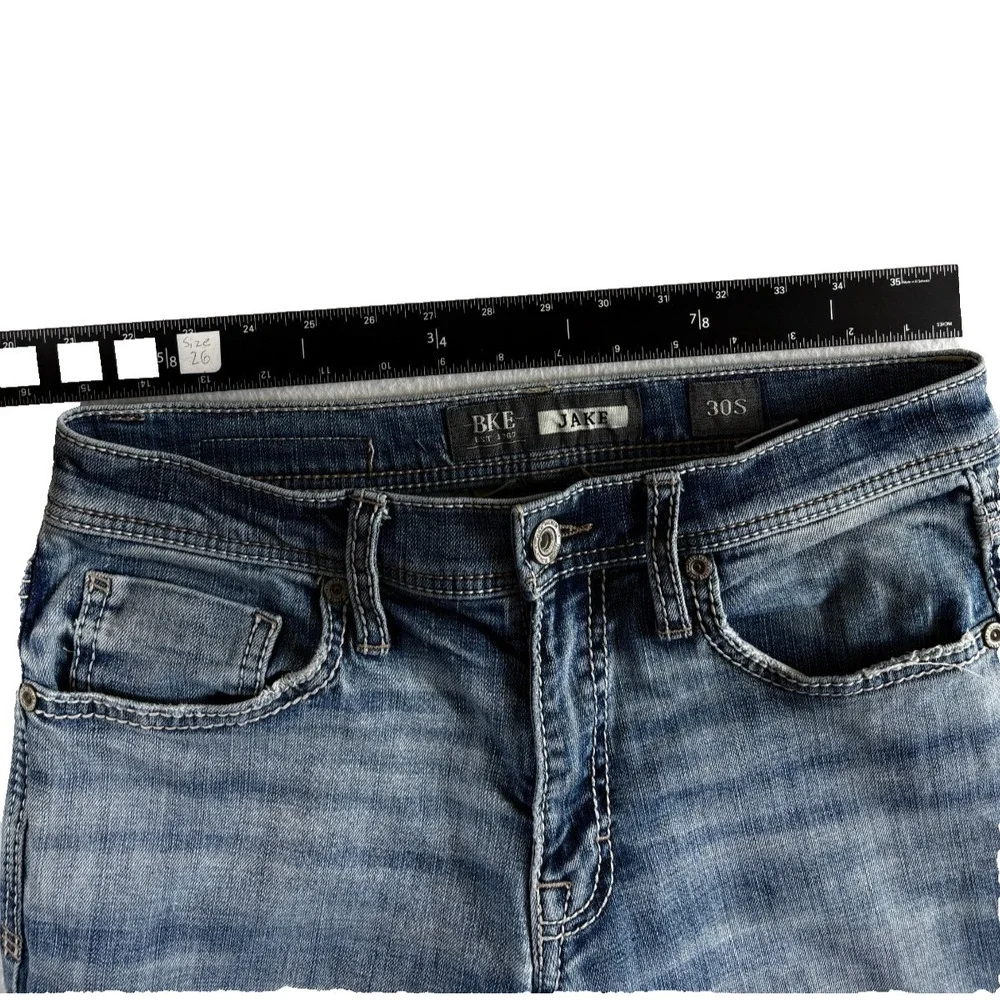 Buckle BKE Jake Straight Jeans Mens 30 Blue Denim Cotton Regular Fit Casual Wear